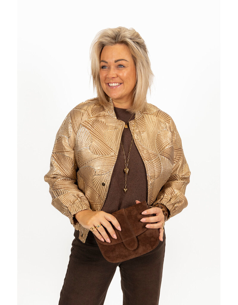 21Jewelz Effen basic trui met lange mouw - bruin