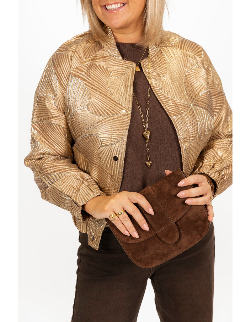 21Jewelz Effen basic trui met lange mouw - bruin