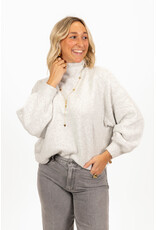 21Jewelz Gebreide trui met hoge hals - lichtgrijs