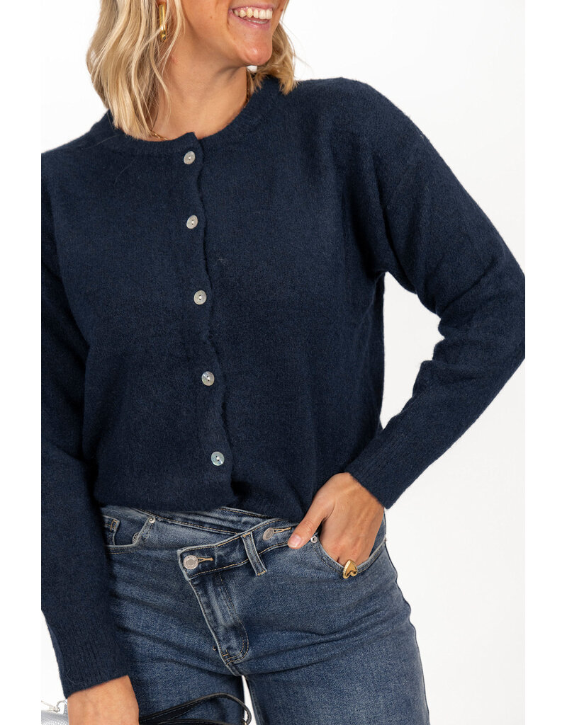 21Jewelz Effen vestje met knopen - navy