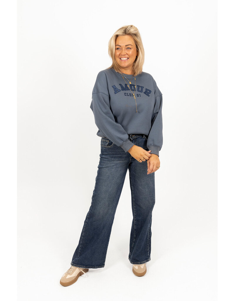 21Jewelz - The Label 21Jewelz | Sweater amour club 21 - blauw