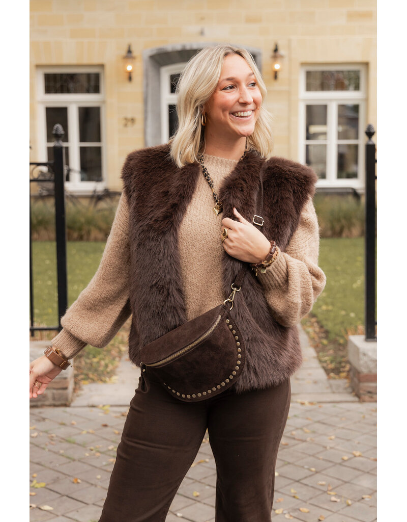 21Jewelz - The Label 21Jewelz | Fluffy Gilet - choco