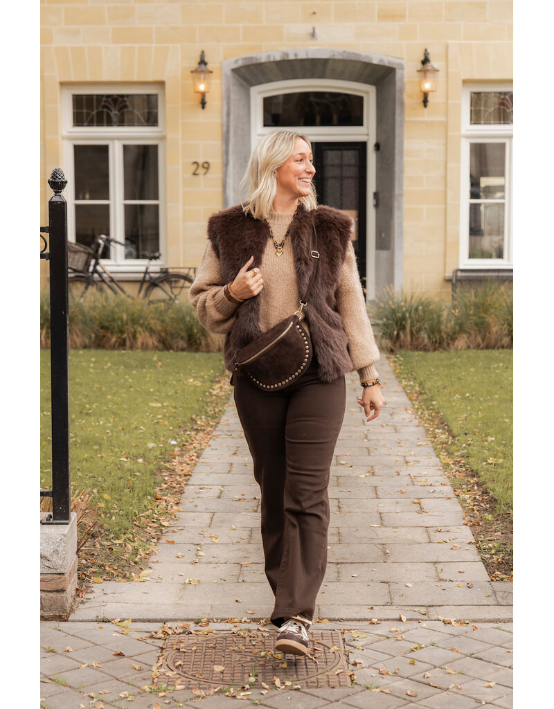 21Jewelz - The Label 21Jewelz | Fluffy Gilet - choco