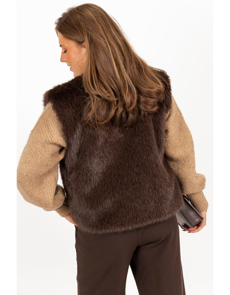 21Jewelz - The Label 21Jewelz | Fluffy Gilet - choco