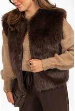 21Jewelz - The Label 21Jewelz | Fluffy Gilet - choco