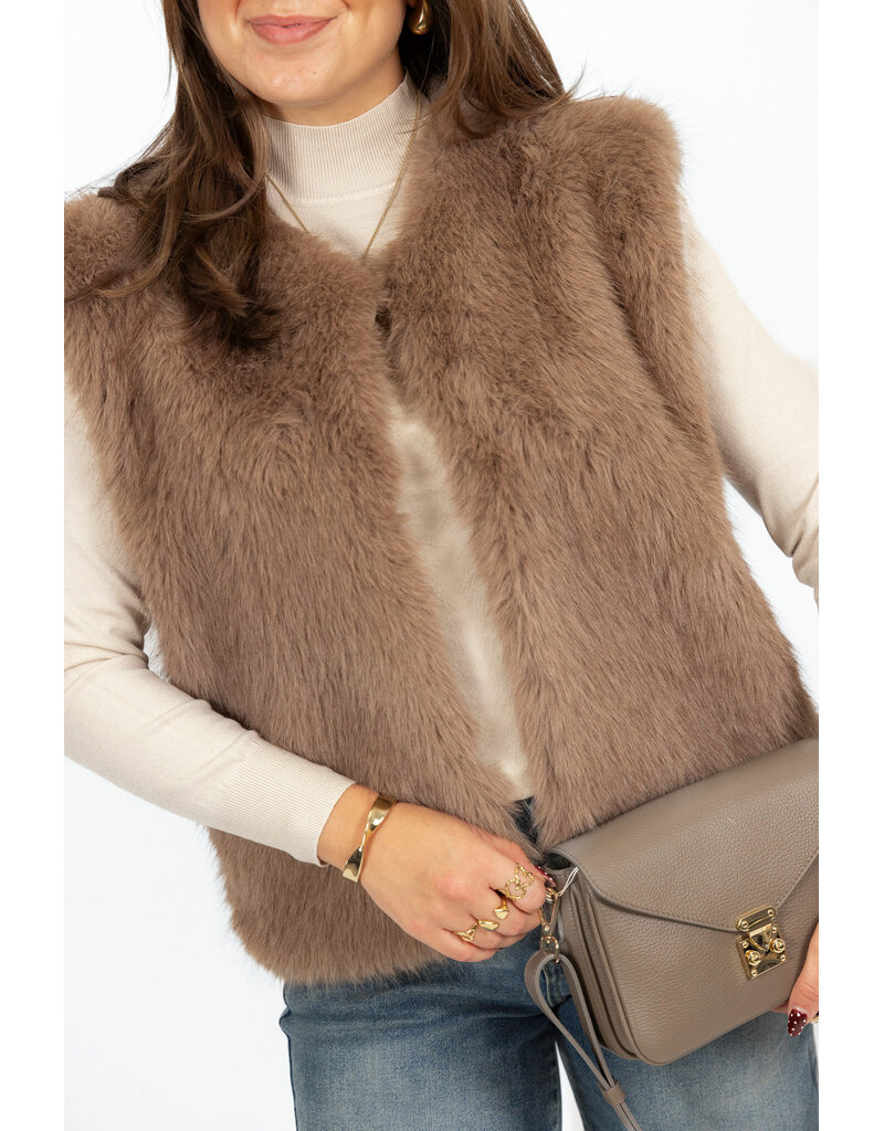 21Jewelz - The Label 21Jewelz | Fluffy Gilet - beige