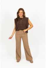 21Jewelz Wollige mouwloze top - choco bruin