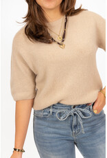 21Jewelz Effen basic truitje met korte mouw - beige