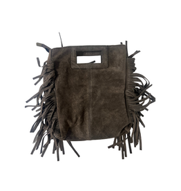 21Jewelz Vierkante tas met franjes - taupe