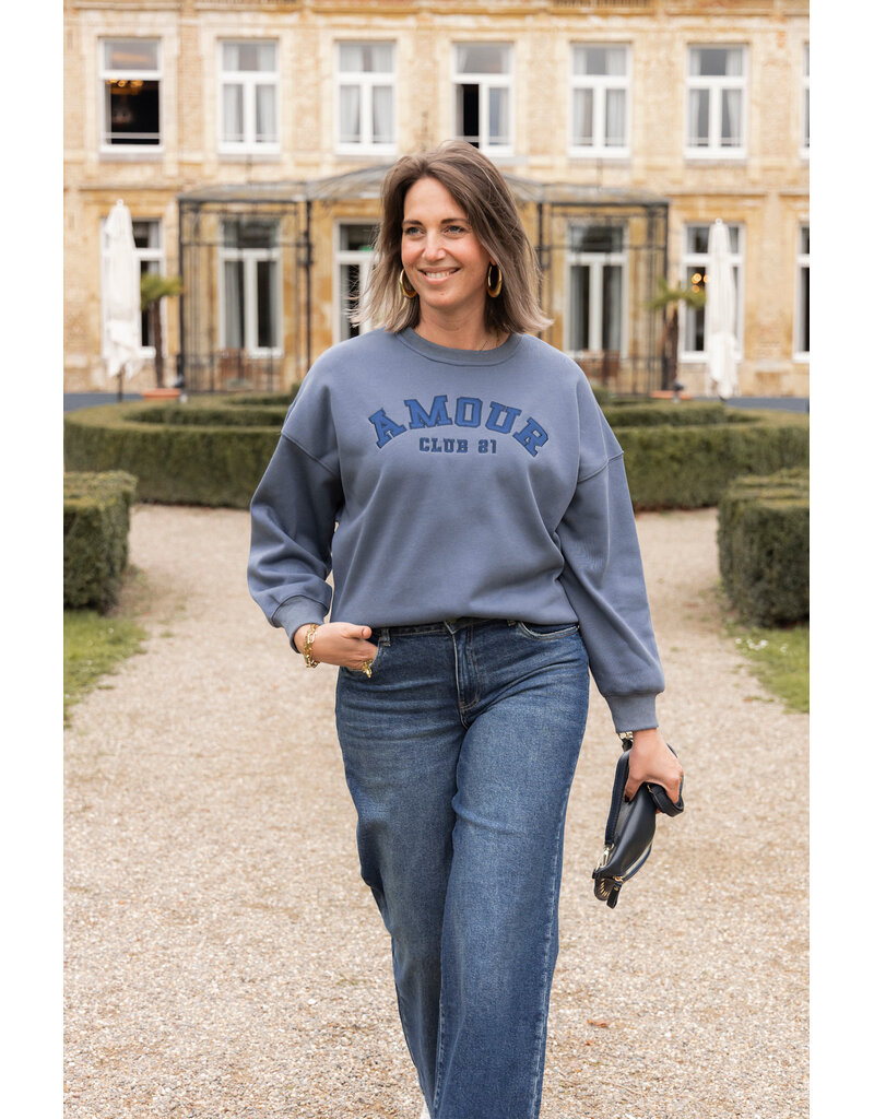 21Jewelz - The Label 21Jewelz | Sweater amour club 21 - blauw