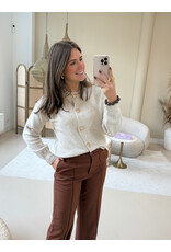 21Jewelz Vest met gouden hartjes knopen - ecru