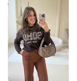 21Jewelz Soho trui - bruin/panterprint