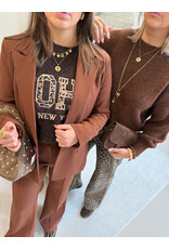 21Jewelz Soho trui - bruin/panterprint