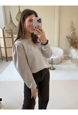 21Jewelz Basic sweater met pofmouw - beige