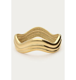 My Jewellery My Jewellery - Chunky bangle met swirl - goud