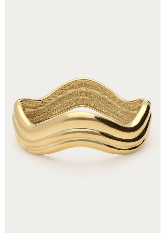 My Jewellery My Jewellery - Chunky bangle met swirl - goud