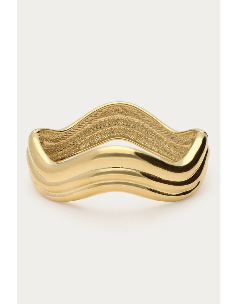 My Jewellery My Jewellery - Chunky bangle met swirl - goud