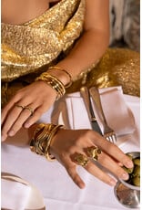 My Jewellery My Jewellery - Chunky bangle met swirl - goud