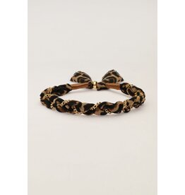 My Jewellery My Jewellery - Gevlochten armband met panterprint