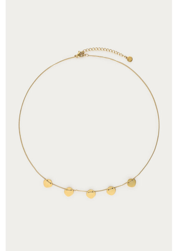 My Jewellery My Jewellery - Minimalistische ketting met vijf munten - goud