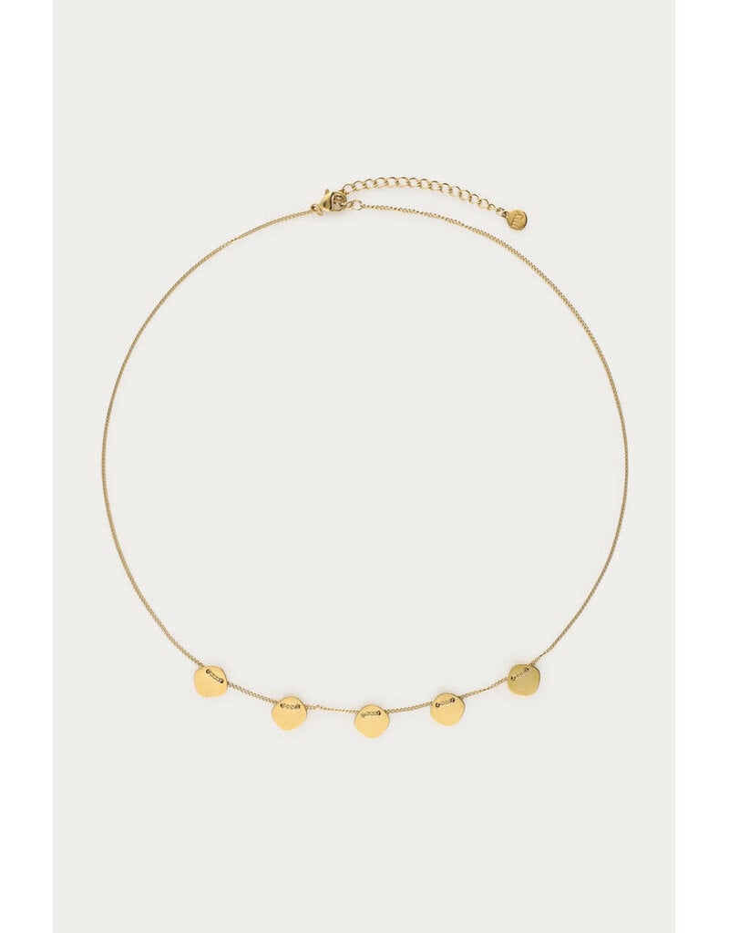 My Jewellery My Jewellery - Minimalistische ketting met vijf munten - goud