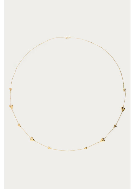 My Jewellery My Jewellery - Lange ketting met bolletjes & hartjes - goud