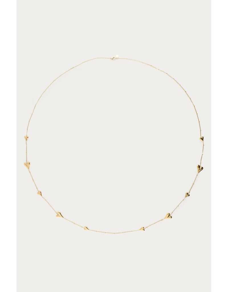 My Jewellery My Jewellery - Lange ketting met bolletjes & hartjes - goud