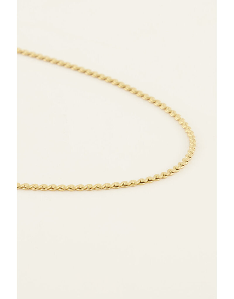 My Jewellery My Jewellery - Middellange ketting met platte schakel L - goud