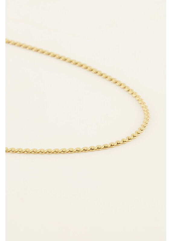 My Jewellery My Jewellery - Korte ketting met platte schakels S - goud