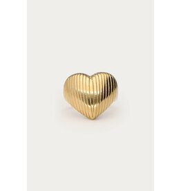 My Jewellery My Jewellery - Ring ribbel hartvormig - goud