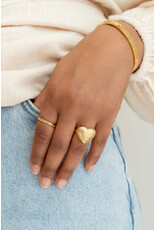 My Jewellery My Jewellery - Ring ribbel hartvormig - goud