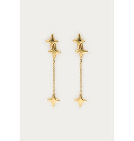 My Jewellery My Jewellery - Minimalistische oorhangers met Poolsterren - goud