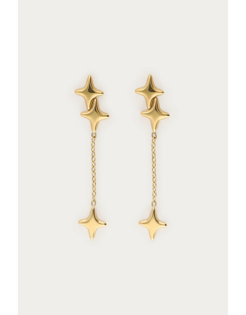 My Jewellery My Jewellery - Minimalistische oorhangers met Poolsterren - goud