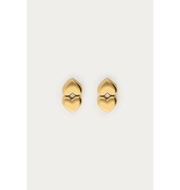 My Jewellery My Jewellery - Minimalistische studs dubbel hartje - goud