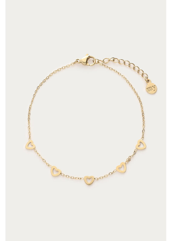 My Jewellery My Jewellery - Armband met kleine hartjes - goud