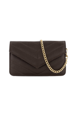 21Jewelz Tasje met gestikt patroon donker bruin