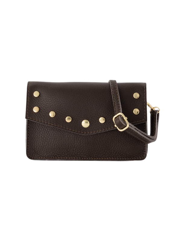 21Jewelz Tasje met gouden studs bruin