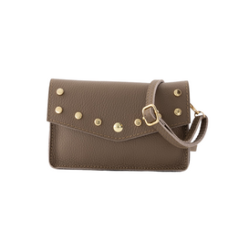 21Jewelz Tasje met gouden studs beige