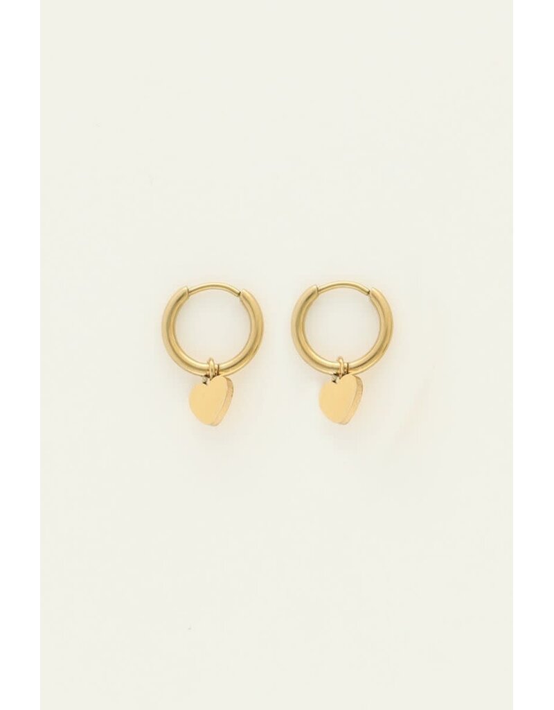 My Jewellery My Jewellery - Oorringen met klein hartje - goud