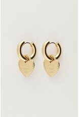 My Jewellery My Jewellery - Candy oorringen met grote harten - goud