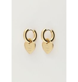 My Jewellery My Jewellery - Candy oorringen met grote harten - goud
