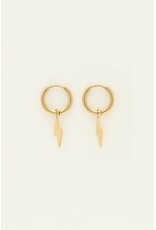 My Jewellery My Jewellery - Oorringen met bliksem - goud