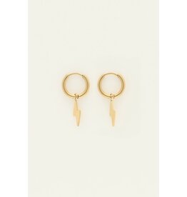 My Jewellery My Jewellery - Oorringen met bliksem - goud