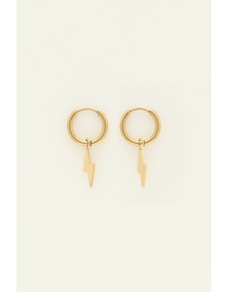 My Jewellery My Jewellery - Oorringen met bliksem - goud