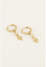 My Jewellery My Jewellery - Oorringen druppel en driehoek - goud