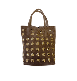 21Jewelz Suede handtasje met studs - taupe