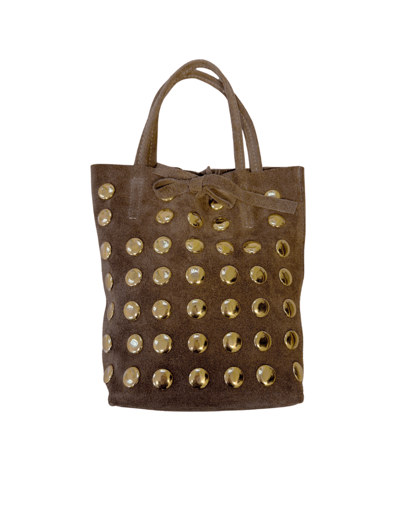 21Jewelz Suede handtasje met studs - taupe