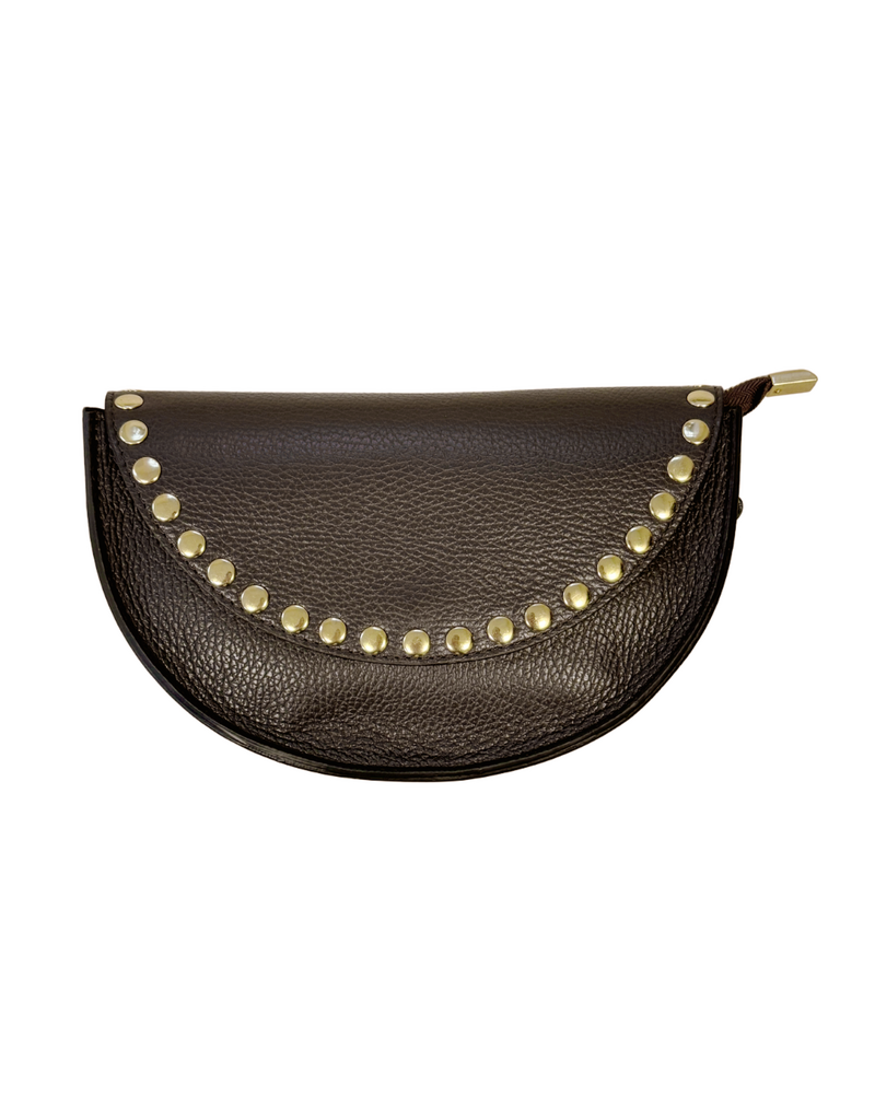 21Jewelz Halfronde tas met studjes - bruin