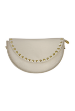 21Jewelz Halfronde tas met studjes - ecru