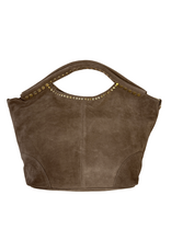 21Jewelz Suede shopper met gouden studs - taupe